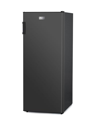 BLACK+DECKER 10 Cu. Ft. Upright Freezer, Stand Up Freezer with Mechanical Temperature Control, Freezer Upright with 3 Shelves and 4 Door Bins, Manual Defrost, R600a Refrigerant, BUF1000LB, Black