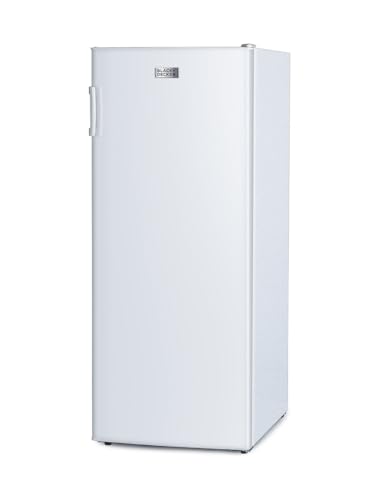 BLACK+DECKER 10 Cu. Ft. Upright Freezer, Stand Up Freezer with Mechanical Temperature Control, Freezer Upright with 3 Shelves and 4 Door Bins, Manual Defrost, R600a Refrigerant, BUF1000LW, White
