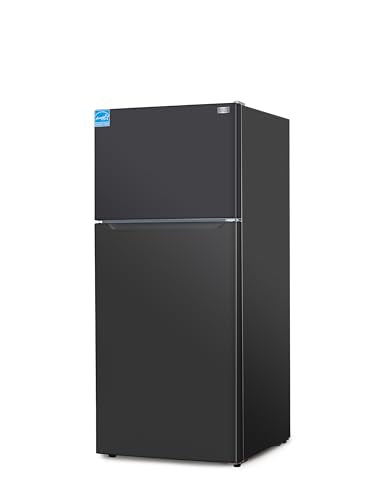 BLACK+DECKER 18.1 Cu. Ft. Top Mount Refrigerator with Freezer, 2 Door Refrigerator with Top Freezer and Adjustable Temperature Control, Full Size Fridge, ENERGY STAR Certified, BR1810HB, Black