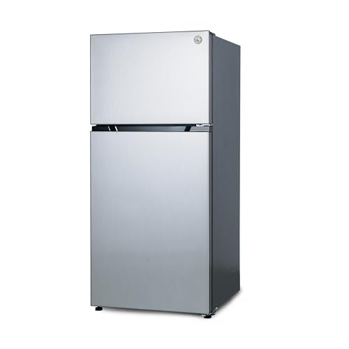 Commercial Cool 20 Cu. Ft. Top Mount Refrigerator with Freezer, 2-Door Refrigerator with Top Freezer and Adjustable Temperature Control, Ice Maker Ready, Energy Star Certified, Stainless Look