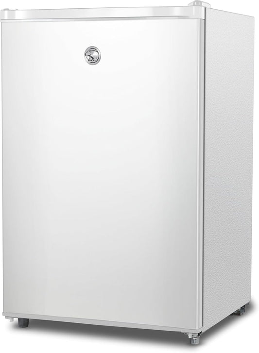 Commercial Cool 3.0 Cu. Ft. Upright Freezer with 2 Removable Glass Shelves, Reversible Door, Adjustable Thermostat, Mini Freezer with Space Saving Flat Back, Manual Defrost, CCUL30W, White