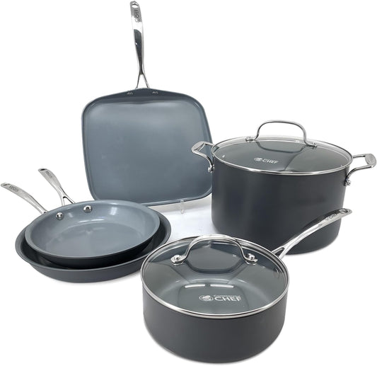Commercial Chef 7pc ECOPAN Cookware Set