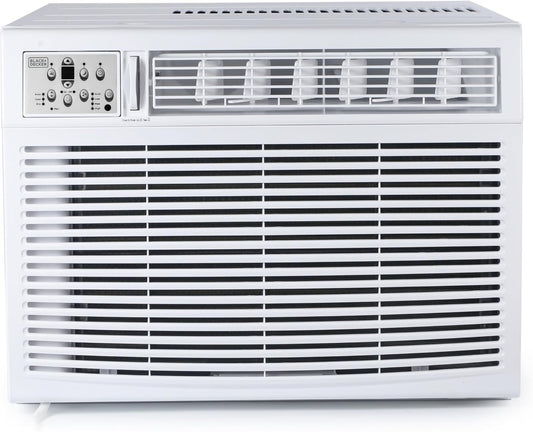 BLACK+DECKER Window or Through The Wall Air Conditioner 18000 BTU, AC Window Unit Cools Up to 1000 Square Feet, Window AC Unit with Remote Control, 3 Cooling Speeds and Fan Only, BD18WT6, White