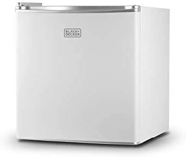 BLACK+DECKER Compact Refrigerator Energy Star Single Door Mini Fridge with Freezer, 1.7 Cubic Feet, White