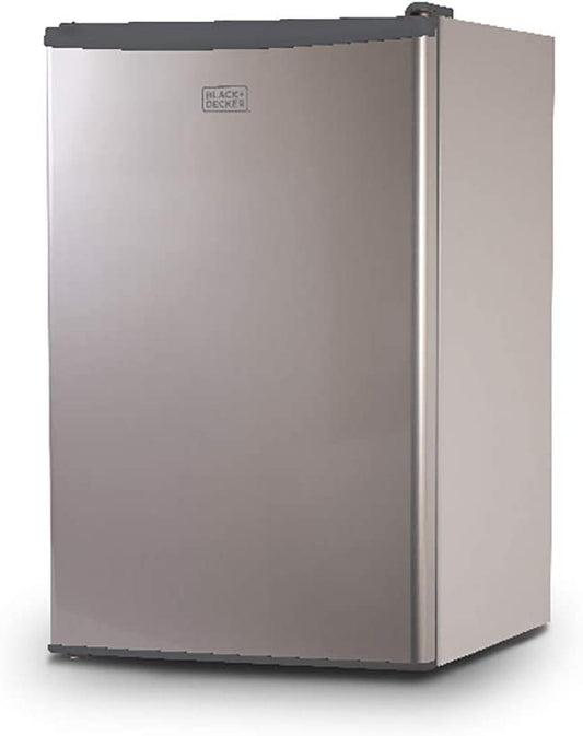 BLACK+DECKER Compact Refrigerator Energy Star Single Door Mini Fridge with Freezer, 4.3 Cubic Feet, VCM