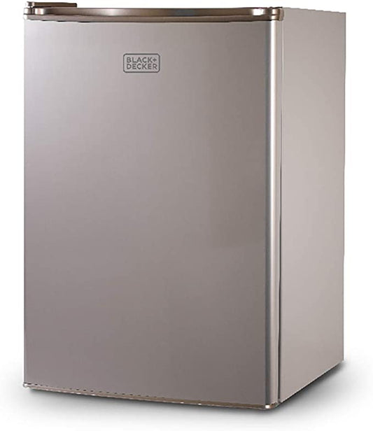 BLACK+DECKER Compact Refrigerator Energy Star Single Door Mini Fridge with Freezer, 2.5 Cubic Feet, VCM