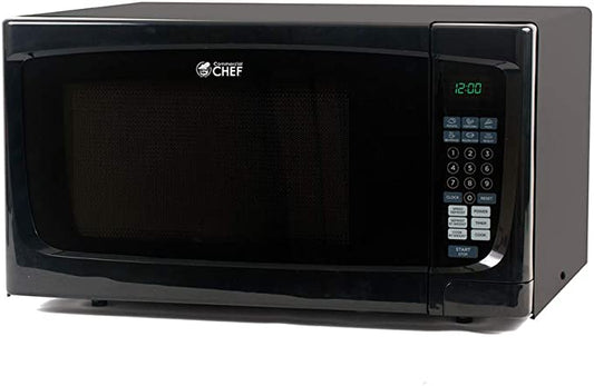 COMMERCIAL CHEF Countertop Microwave Oven 1.6 Cu Ft With Removable Turntable, Black