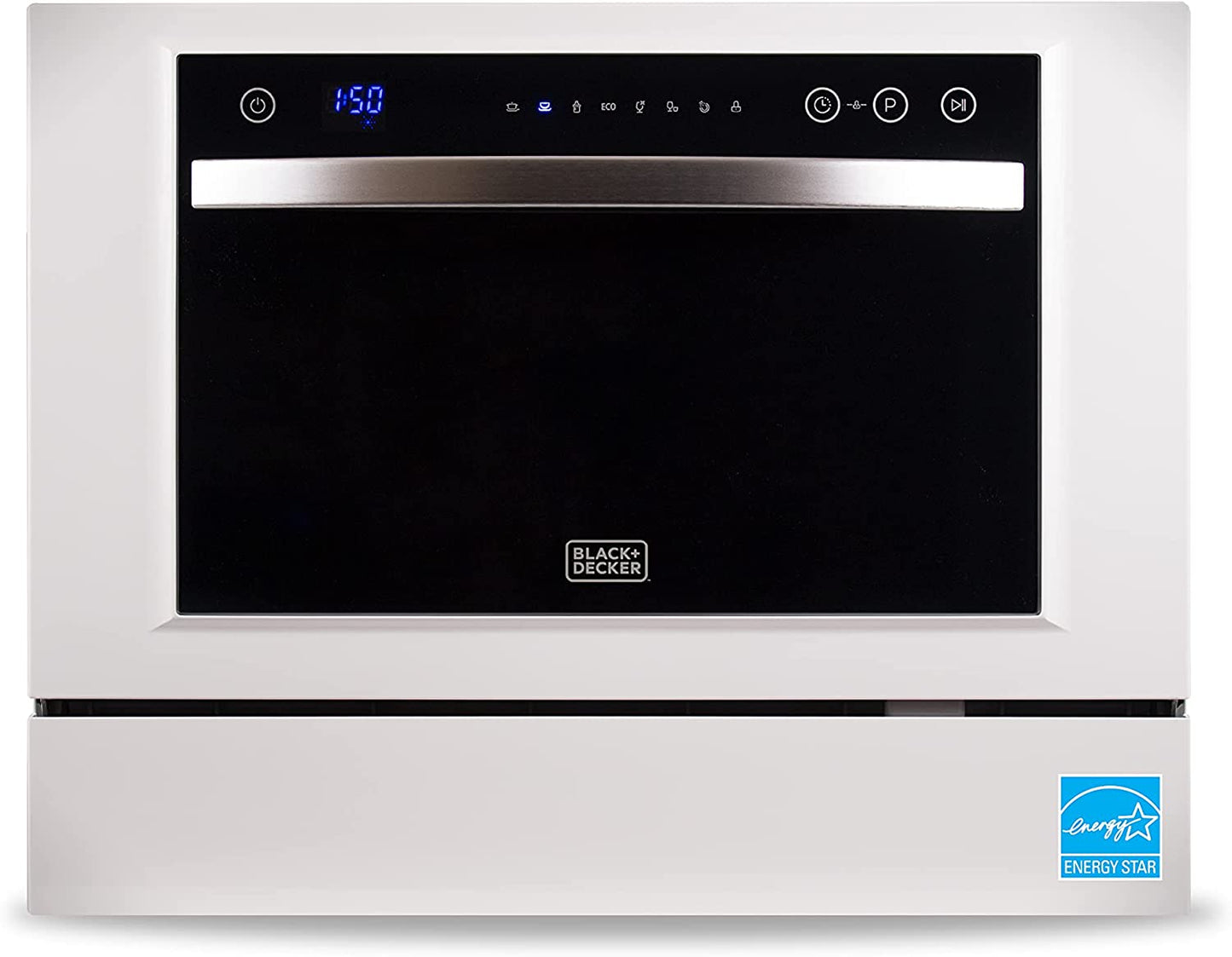 BLACK+DECKER Compact Countertop Dishwasher with 6 Place Settings