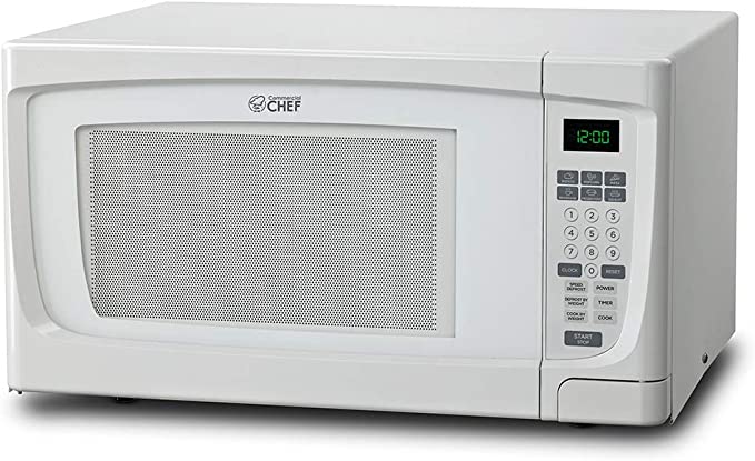 COMMERCIAL CHEF Countertop Microwave Oven 1.6 Cu Ft With Removable Turntable, White