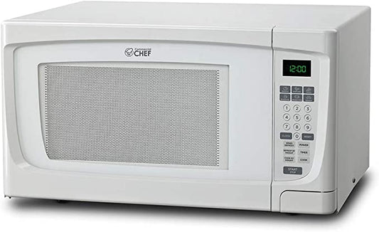 COMMERCIAL CHEF Countertop Microwave Oven 1.6 Cu Ft With Removable Turntable, White