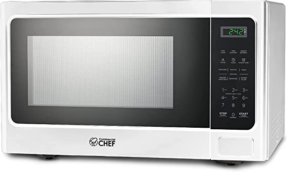 COMMERCIAL CHEF Countertop Microwave Oven 1.3 Cu Ft With Digital Display, White
