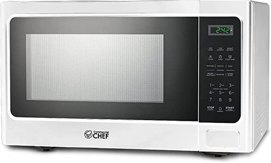 COMMERCIAL CHEF Countertop Microwave Oven 1.3 Cu Ft With Digital Display, White