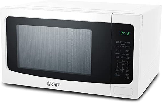 COMMERCIAL CHEF Countertop Microwave Oven 1.6 Cu Ft With Digital Display, White