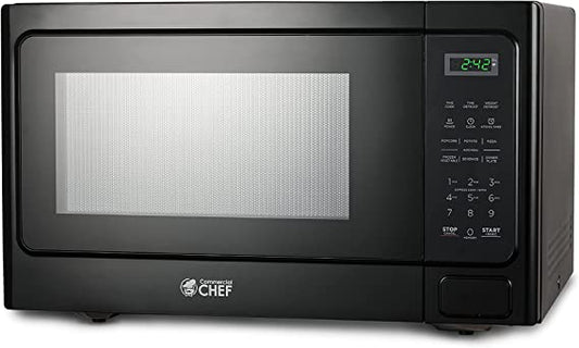 COMMERCIAL CHEF Countertop Microwave Oven 1.3 Cu Ft With Digital Display, Black