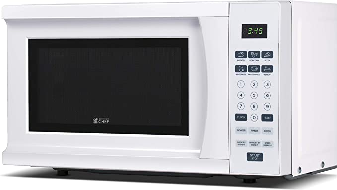 COMMERCIAL CHEF Countertop Microwave Oven 0.7 Cu Ft With Removable Turntable, White