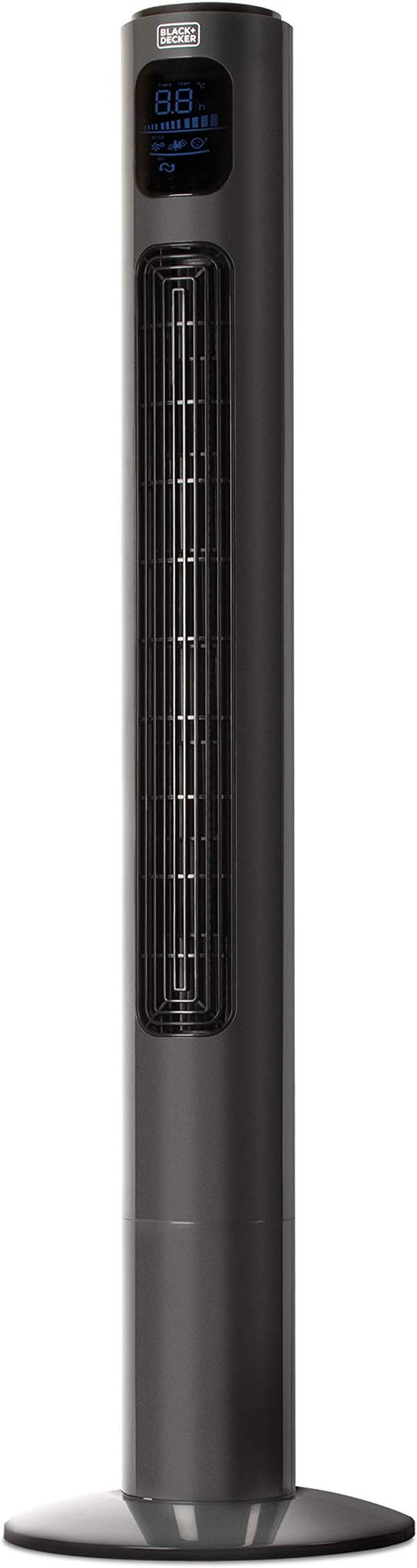BLACK+DECKER Freestanding 46 Inch Quiet Oscillating Tower Fan with Remote Control