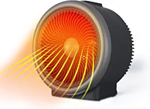 BLACK+DECKER Personal Turbo Electric Heater with Innovative Blade Design, Low Noise Output, and Thermostat Control