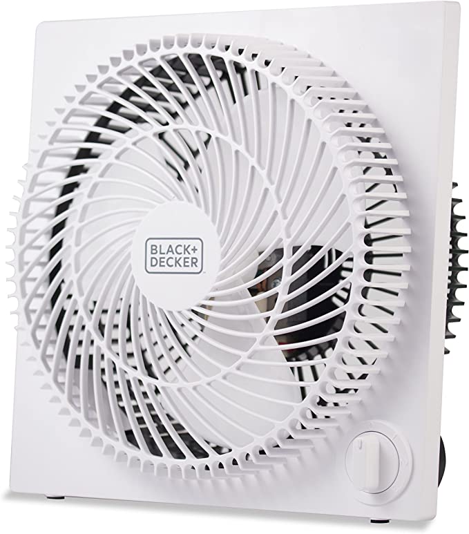 BLACK+DECKER Mini Tabletop Quiet 9 Inch Desk Frameless Box Fan