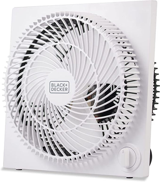 BLACK+DECKER Mini Tabletop Quiet 9 Inch Desk Frameless Box Fan