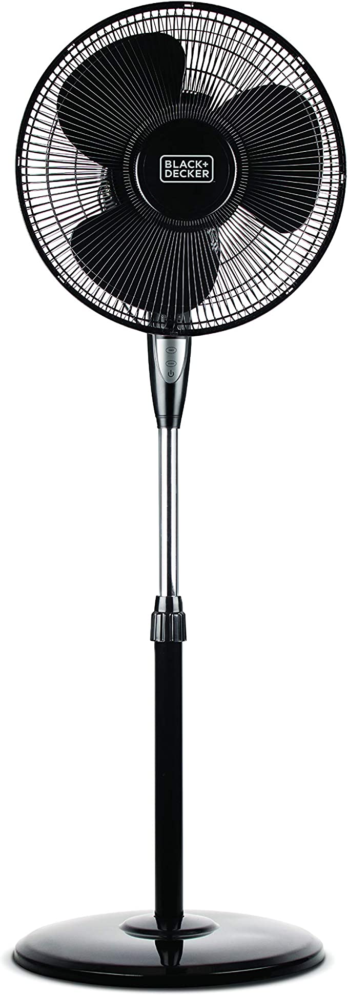 BLACK+DECKER 16" Stand Fan with Remote, Black