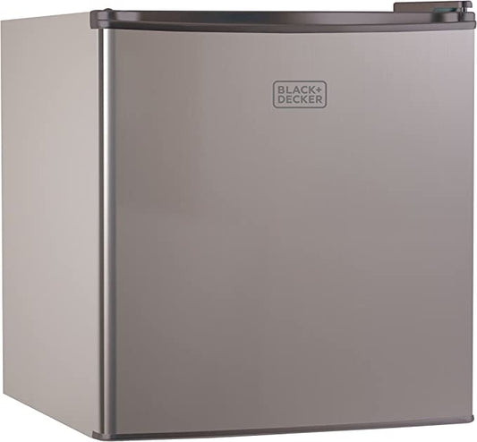 BLACK+DECKER Compact Refrigerator Energy Star Single Door Mini Fridge with Freezer, 1.7 Cubic Feet, VCM