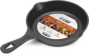 COMMERCIAL CHEF 6.5 Inch Cast Iron Skillet