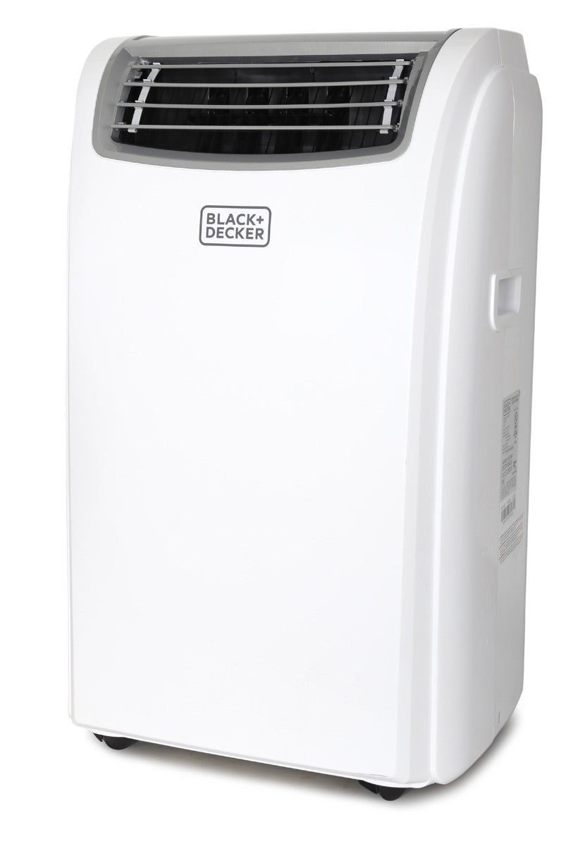 BLACK+DECKER 8,000 BTU (SACC/CEC), 11,000 BTU Heating (ASHRAE 128) Portable Air Conditioner with Follow Me Remote, BPT08HWTB, White