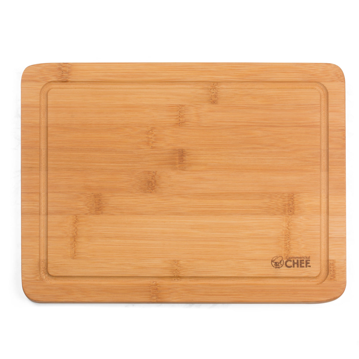 Cutting Board by Commercial Chef- Premium Chopping Board- Kitchen Cutlery and Charcuterie Station for Serving Meats, Cheese and Vegetables, Bamboo (Medium)