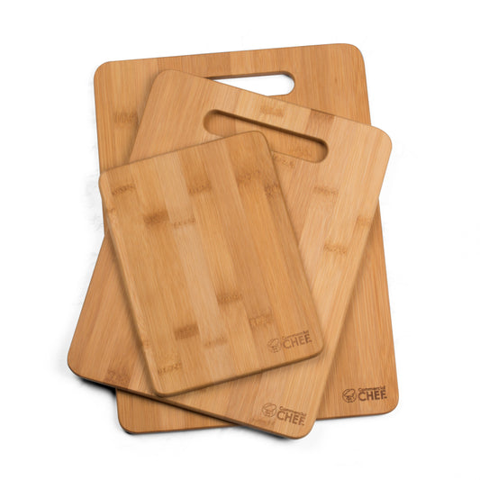 Commercial Chef Cutting Boards Premium Chopping Board, 3 Piece Set, Bamboo