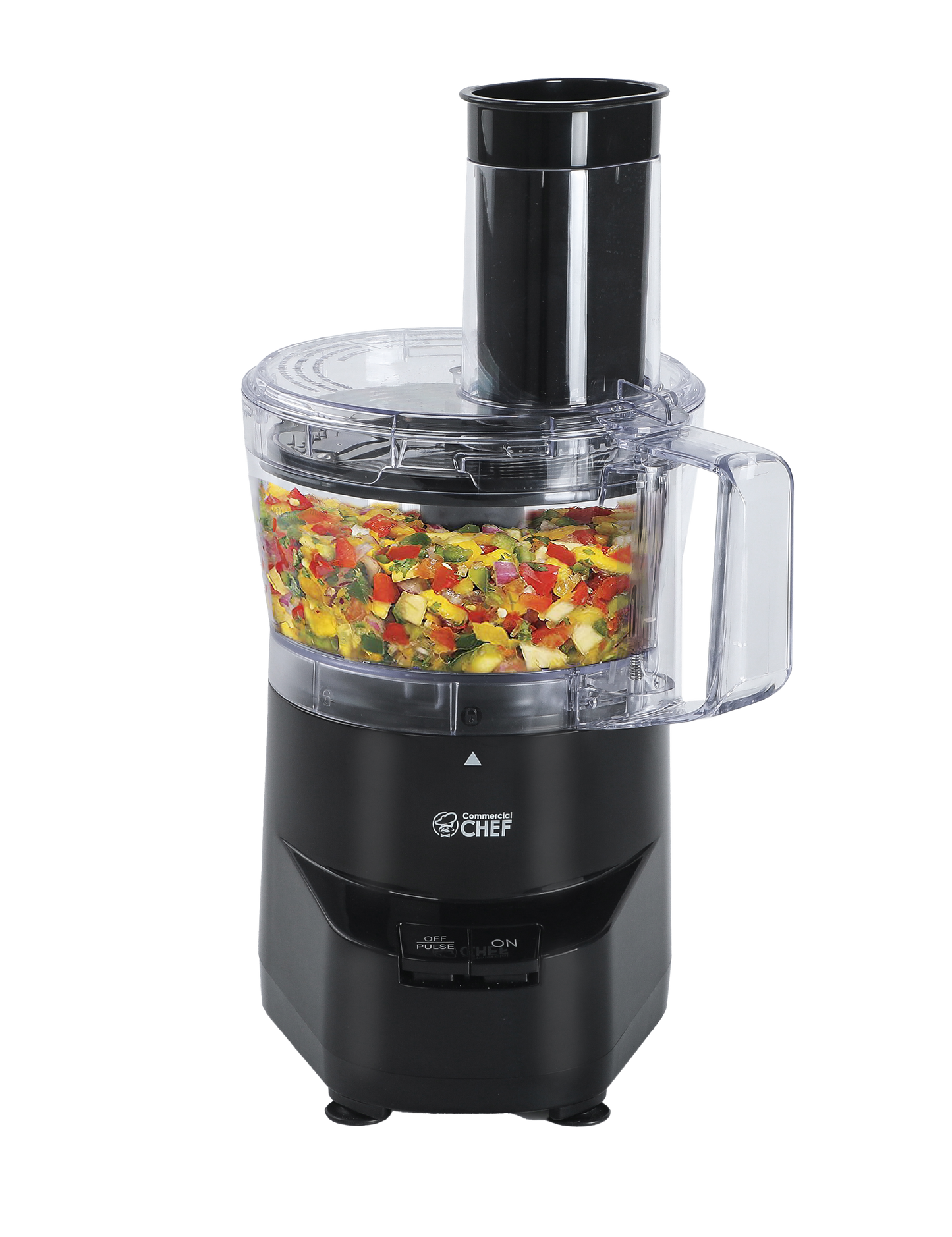 COMMERCIAL CHEF 4-Cup Food Processor 450W with 2 Speeds, Black