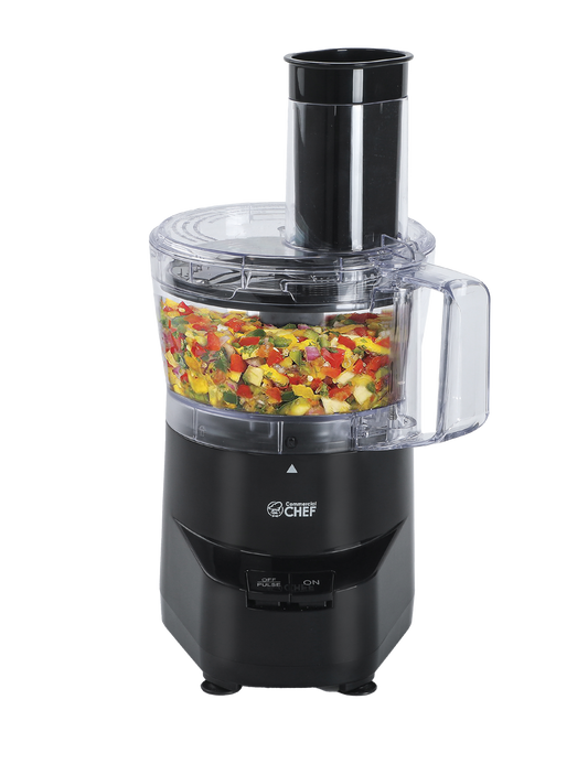 COMMERCIAL CHEF 4-Cup Food Processor 450W with 2 Speeds, Black