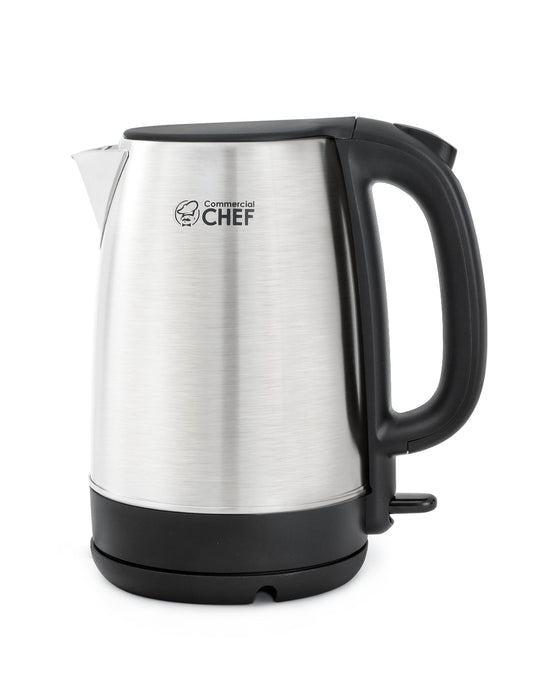 COMMERCIAL CHEF Cordless Stainless Steel Kettle 1.7L 1500W, Stainless Steel