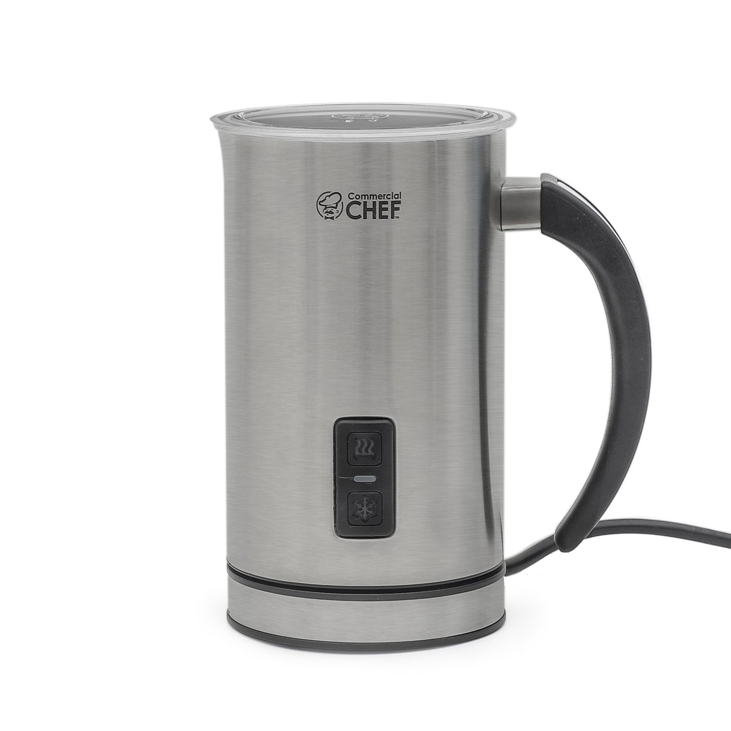 COMMERCIAL CHEF Milk Frother with 360º Cordless Base, Stainless Steel