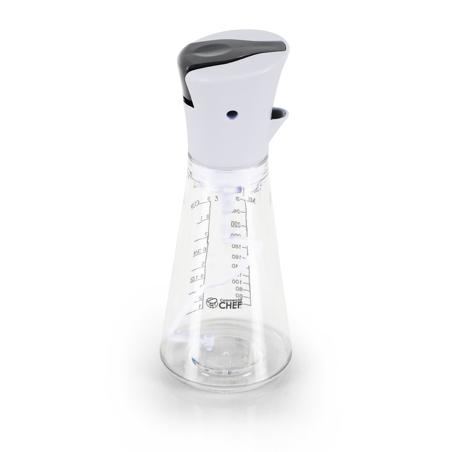 Commercial Chef Mixer Bottle 9 OZ Condiment, Salad Dressing Bottle With Push Button Mixer