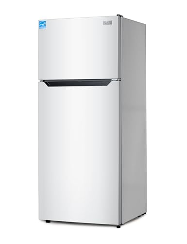 BLACK+DECKER 14.6 Cu. Ft. Top Mount Refrigerator with Freezer, 2 Door Refrigerator with Top Freezer and Adjustable Temperature Control, ENERGY STAR, BR1460HW, White