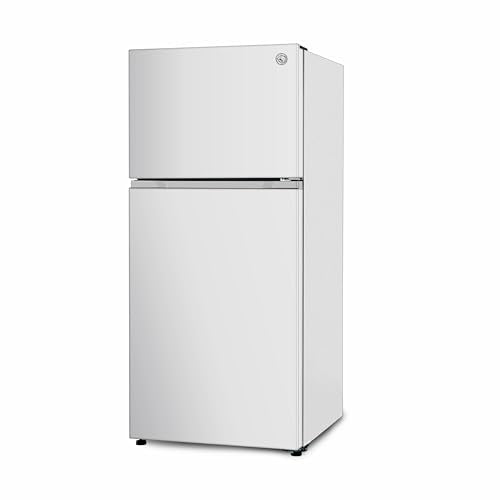 Commercial Cool 18 Cu. Ft. Top Mount Refrigerator with Ice Maker, 2-Door Refrigerator with Top Freezer, Freezer with Icemaker and Adjustable Temperature Control, Energy Star Certified, White