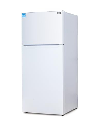BLACK+DECKER 18.1 Cu. Ft. Top Mount Refrigerator with Freezer, 2 Door Refrigerator with Top Freezer and Adjustable Temperature Control, Full Size Fridge, ENERGY STAR Certified, BR1810HW, White