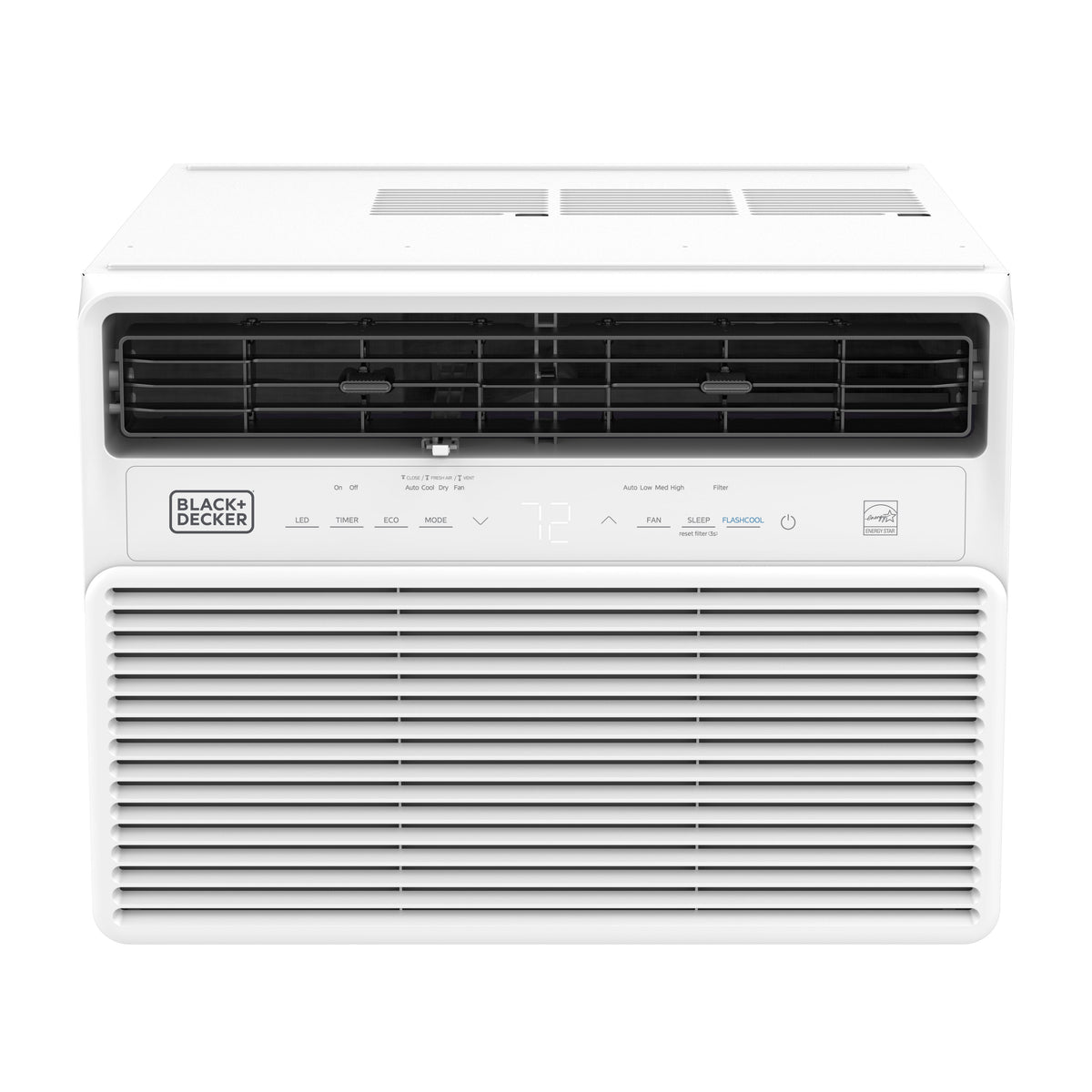 BLACK+DECKER 12,000 BTU Inverter Window Air Conditioner, Window AC Units for Up To 550 Sq. Ft., ENERGY STAR Rated AC Unit, Full Function Remote Control, White