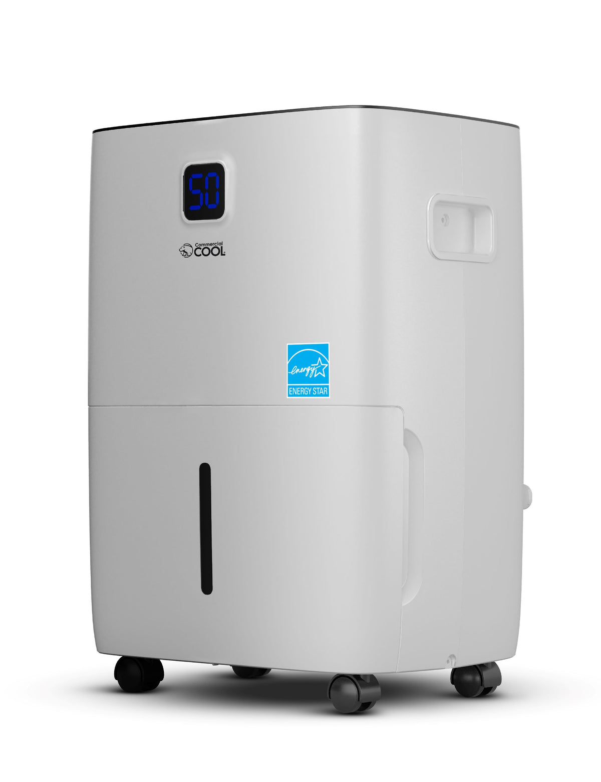 COMMERCIAL COOL Dehumidifier, 25 Pint Dehumidifier with Adjustable Humidistat, Home and Kitchen Dehumidifier for Basement, Portable Dehumidifier with Continuous Drainage 1500 Sq. Ft.