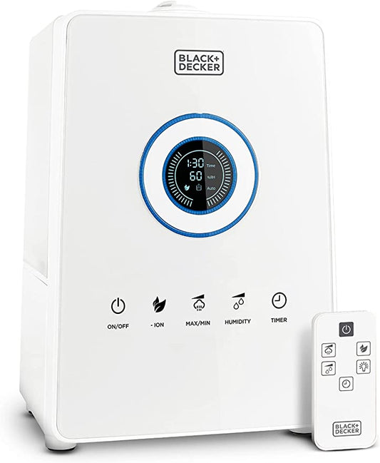 BLACK+DECKER 1.45 Gallon Ultrasonic Humidifier with Full Function Remote