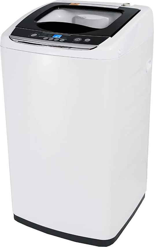 BLACK+DECKER 0.9 Cu Ft Portable Washing Machine for Household Use with 5 Cycles, Transparent Lid, and LED Display