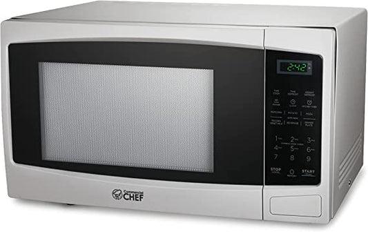 COMMERCIAL CHEF Countertop Microwave Oven 1.1 Cu Ft With Digital Display, White