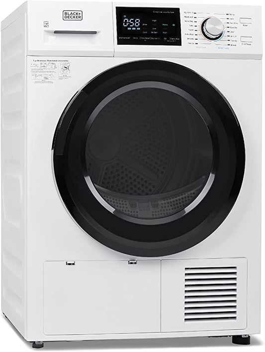 BLACK+DECKER BDFH44M Heat Pump, 4.4 Cu. Ft. Electric Clothes Ventless Dryer Without Outside Exhaust, White