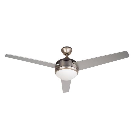 BLACK+DECKER Ceiling Fan 52 in. with Remote Control Flush Downrod, Silver
