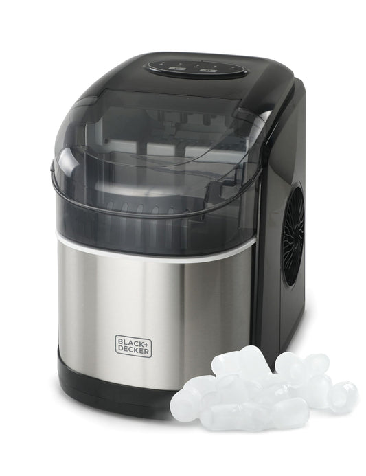 BLACK+DECKER Capacity Ice Maker 26 lb. with Ice Basket and Scoop, Black