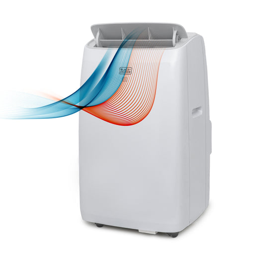 BLACK+DECKER 10,000 BTU (SACC/CEC), 13,000 BTU Heating (ASHRAE 128) Portable Air Conditioner with Follow Me Remote, BPT10HWTB, White