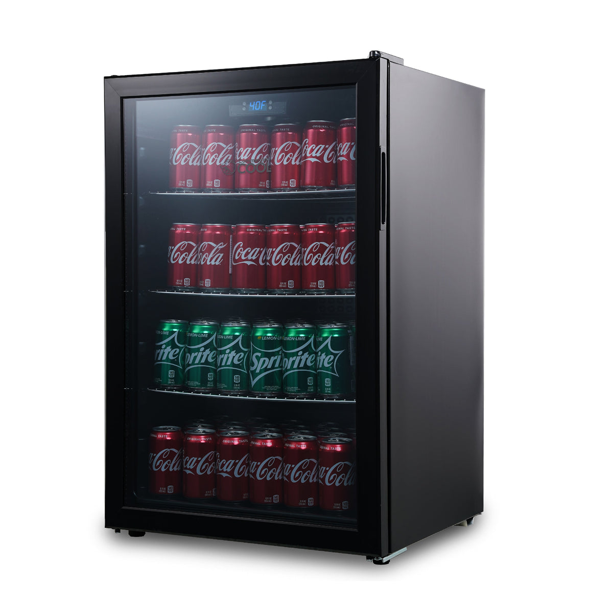Commercial Cool Beverage Cooler, 4.4 Cu. Ft. Capacity, Drink Fridge with 3 Adjustable Shelves & Temperature Control, Beverage Fridge Holds up to 138 Cans