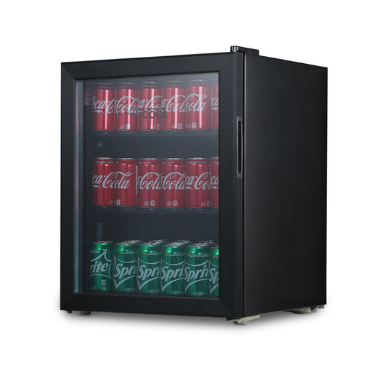 Commercial Cool Beverage Cooler, 2.7 Cu. Ft. Capacity, Drink Fridge with 2 Adjustable Shelves & Temperature Control, Mini Beverage Fridge Holds up to 81 Cans