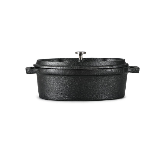 COMMERCIAL CHEF Mini Casserole Dish with Lid, 0.63 Qt. Cast Iron Casserole Dish