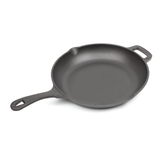 COMMERCIAL CHEF Pre-Seasoned Cast Iron 10 Inch Skillet with Silicone Handle Grip, Black